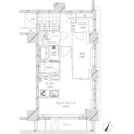 コスモリード市ヶ谷払方町 303 間取り図