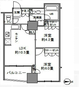 カスタリアタワー品川シーサイド 706 間取り図
