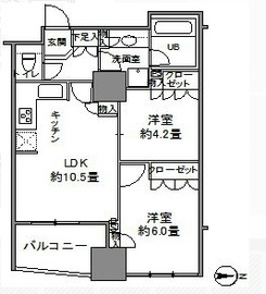 カスタリアタワー品川シーサイド 706 間取り図