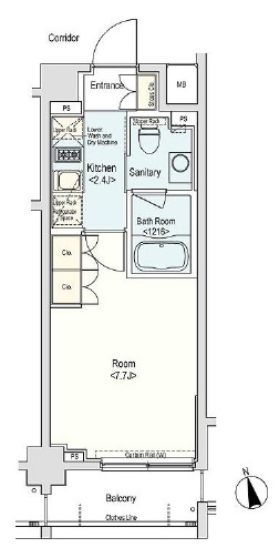 カスタリア大森3 206 間取り図