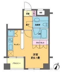 カスタリア南麻布 202 間取り図