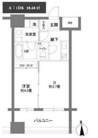 カスタリア森下 1002 間取り図