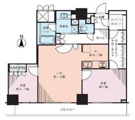 品川タワーフェイス 27階 間取り図