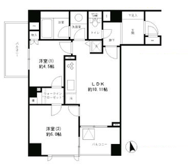 レジディア文京湯島 1004 間取り図