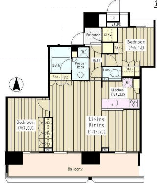 THE TOYOSU TOWER 31階 間取り図