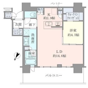 ブリリア有明シティタワー 19階 間取り図