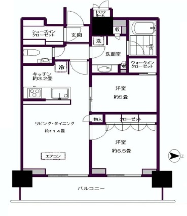 ザ・パークハウス晴海タワーズ クロノレジデンス 6階 間取り図