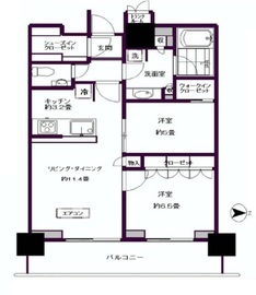 ザ・パークハウス晴海タワーズ クロノレジデンス 6階 間取り図