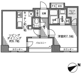 グランスイート虎ノ門 15階 間取り図