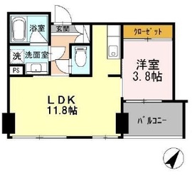 パークフラッツ新宿イーストサイド 202 間取り図