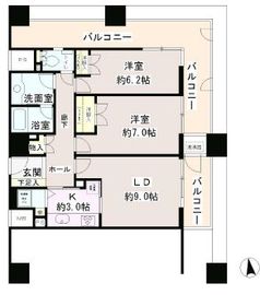 西早稲田東ウイング 12階 間取り図