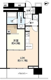 プリズムタワー 10階 間取り図