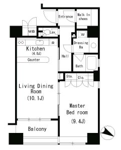 パークアクシス南麻布 501 間取り図
