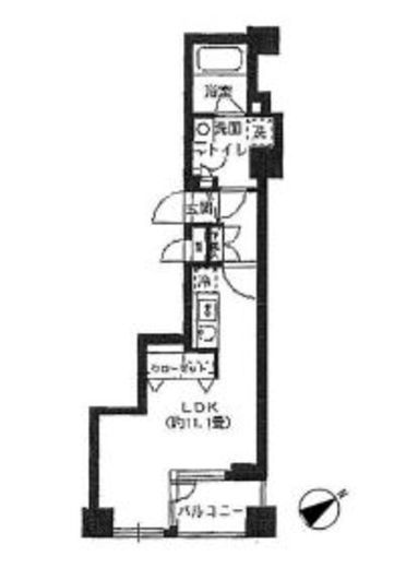 レジデンス広尾 205 間取り図