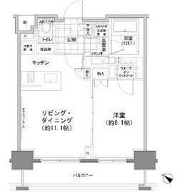 パークハビオ人形町 1206 間取り図