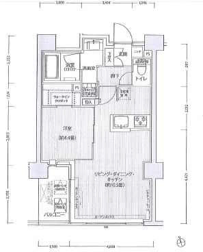 御幸レジデンス日本橋茅場町 702 間取り図