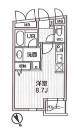 レジデンス白金高輪 406 間取り図