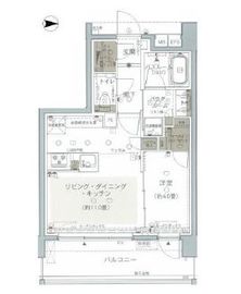 エクセレントシティ白金高輪 9階 間取り図