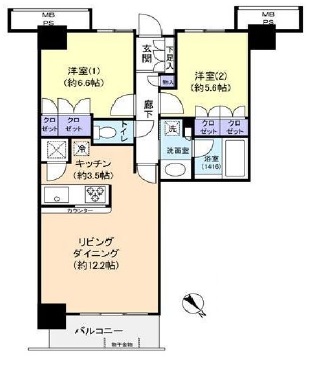 キャナルファーストタワー 28階 間取り図