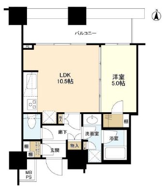ウェリスシティ大森タワー 5階 間取り図