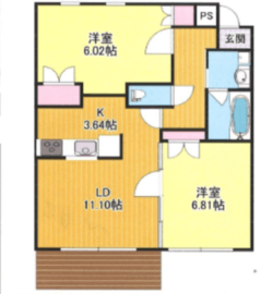 パークヒルズ紅葉山 403 間取り図