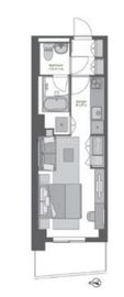 ストーリア品川 208 間取り図