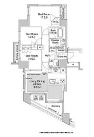 ブランズ東品川 2階 間取り図