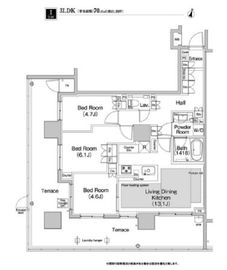 ブランズ東品川 1階 間取り図