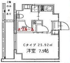 クローバー高輪 206 間取り図