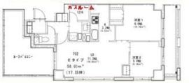 クローバー高輪 702 間取り図