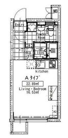 アレーロ自由が丘 202 間取り図