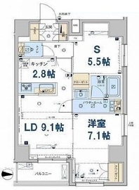 ジェノヴィア東日本橋駅前グリーンヴェール 13階 間取り図