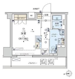 ジェノヴィア東日本橋駅前グリーンヴェール 13階 間取り図