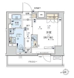 ジェノヴィア東日本橋駅前グリーンヴェール 13階 間取り図