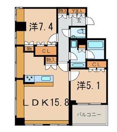 ザ・ヒルトップタワー高輪台 7階 間取り図