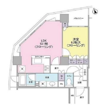 ドレッセ目黒インプレスタワー 5階 間取り図