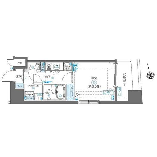 ライオンズプラザ池田山 8階 間取り図