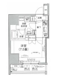 アイルイムーブル日本橋 5階 間取り図