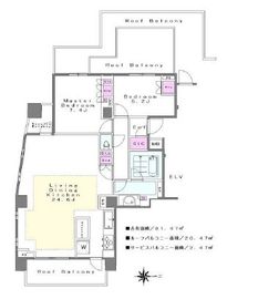 サンウッド三田綱町 5階 間取り図