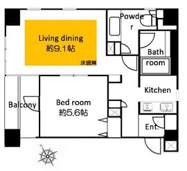 ラヴォーグ南青山 8階 間取り図