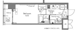 プラウドフラット隅田リバーサイド 1006 間取り図