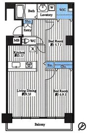 プロシード日本橋本町 1105 間取り図