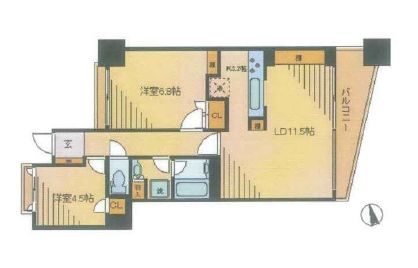 グランドメゾン高輪台 5階 間取り図