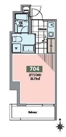 リビオ初台アリアフォート 7階 間取り図