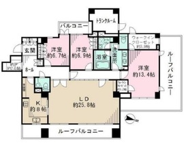 一番町マナーハウス 10階 間取り図