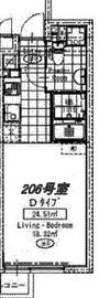 アレーロ自由が丘 206 間取り図