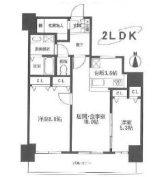 勝どきビュータワー 13階 間取り図