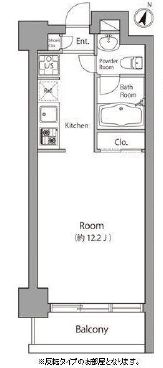 グレンパーク秋葉原イースト 502 間取り図