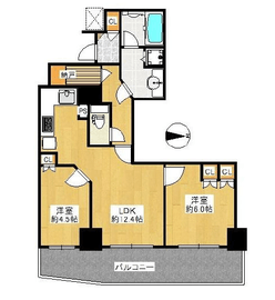 セントラルレジデンス新宿シティタワー 14階 間取り図