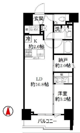 ディヴレ神楽坂 5階 間取り図